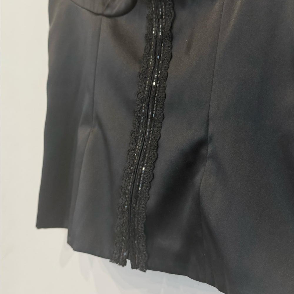 St. John Black Satin BUSTIER CORSET Top US 0- 2 - Picture 10 of 12